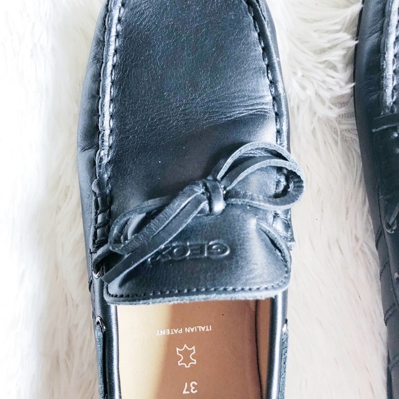 Geox Respira Flats black Casual Flats Bow Fronts SZ37 - Picture 2 of 8